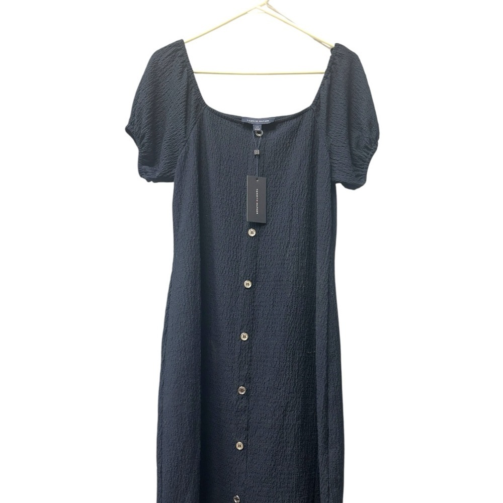 NWT Tommy Hilfiger Sky Captain Blue W’s L Buttoned Midi Sundress - Picture 2 of 9
